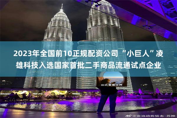 2023年全国前10正规配资公司 “小巨人”凌雄科技入选国家首批二手商品流通试点企业