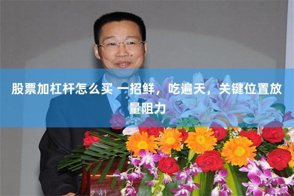 股票加杠杆怎么买 一招鲜，吃遍天，关键位置放量阻力