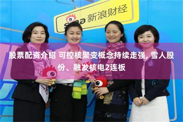 股票配资介绍 可控核聚变概念持续走强, 雪人股份、融发核电2连板